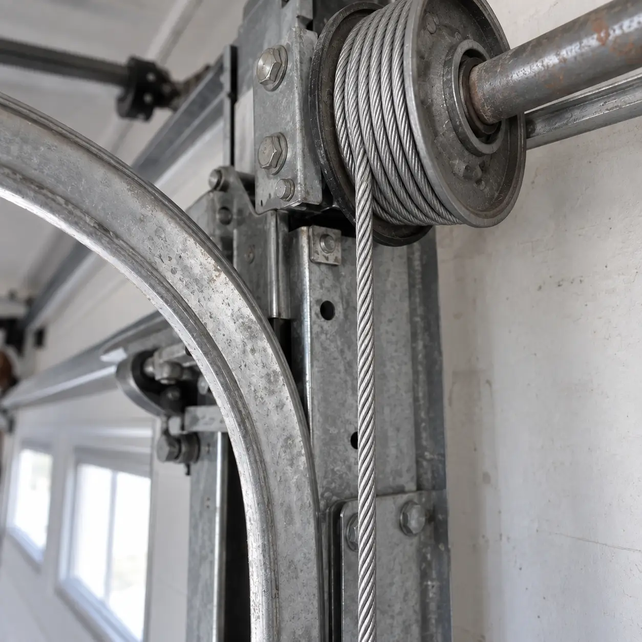 Repaired garage door operating correctly after service in South Houston TX