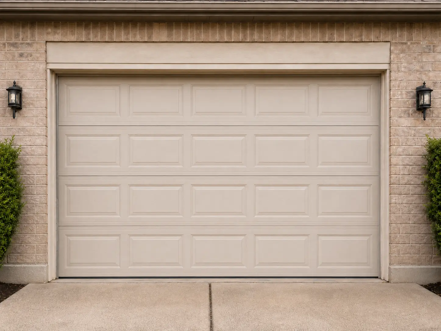 Repaired garage door operating correctly after service in South Houston TX