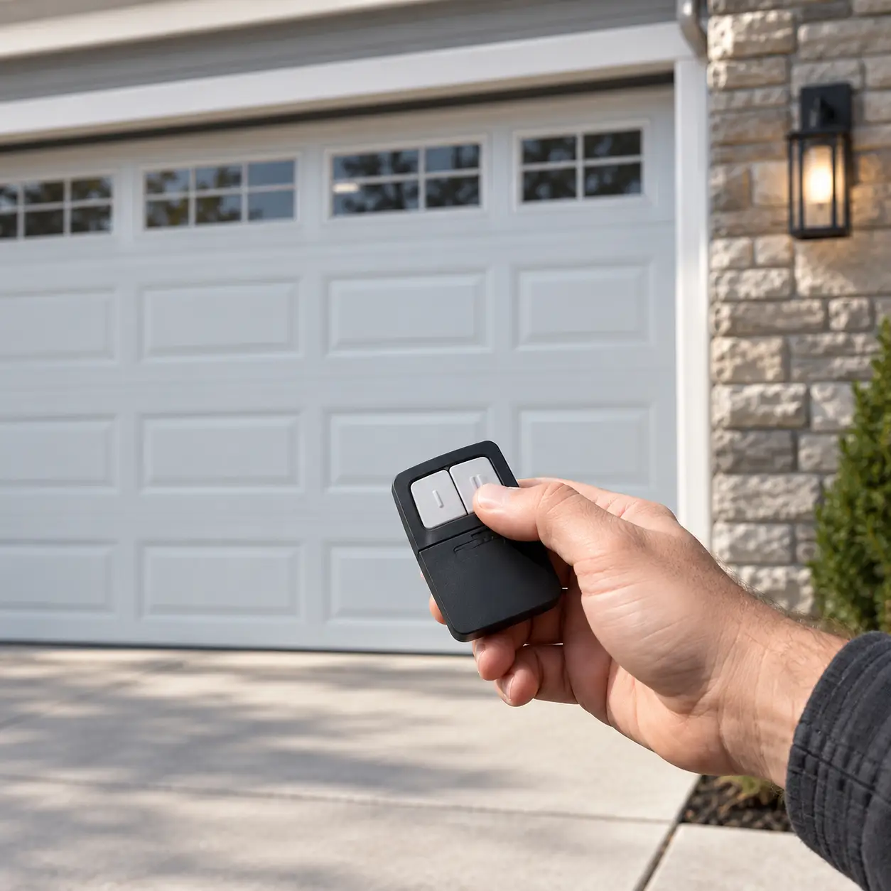 Garage door opener remote keypad and wall control inspection in South Houston TX